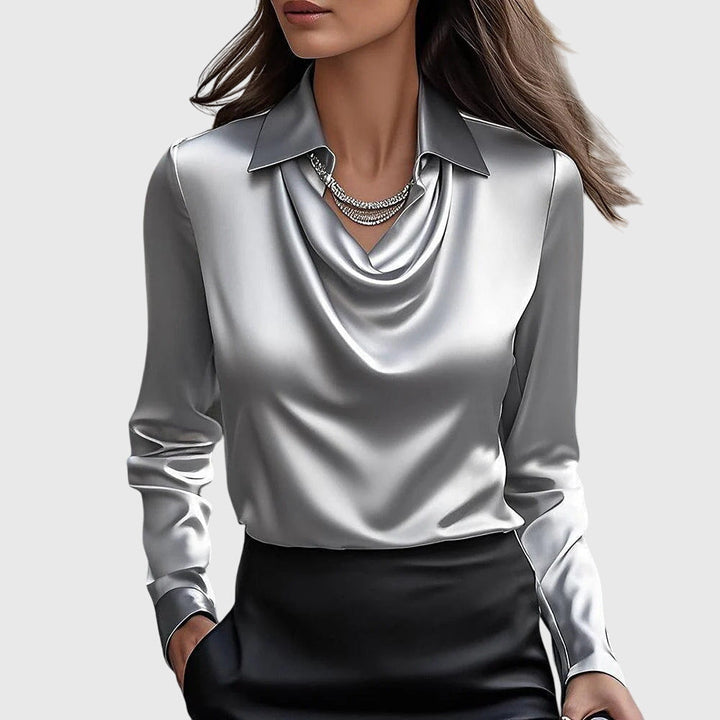 Dana - Elegáns blúz fényes szaténból