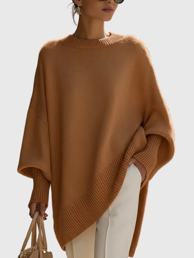 Kimia - Oversized Kötött Kerek Nyakú Pulóver