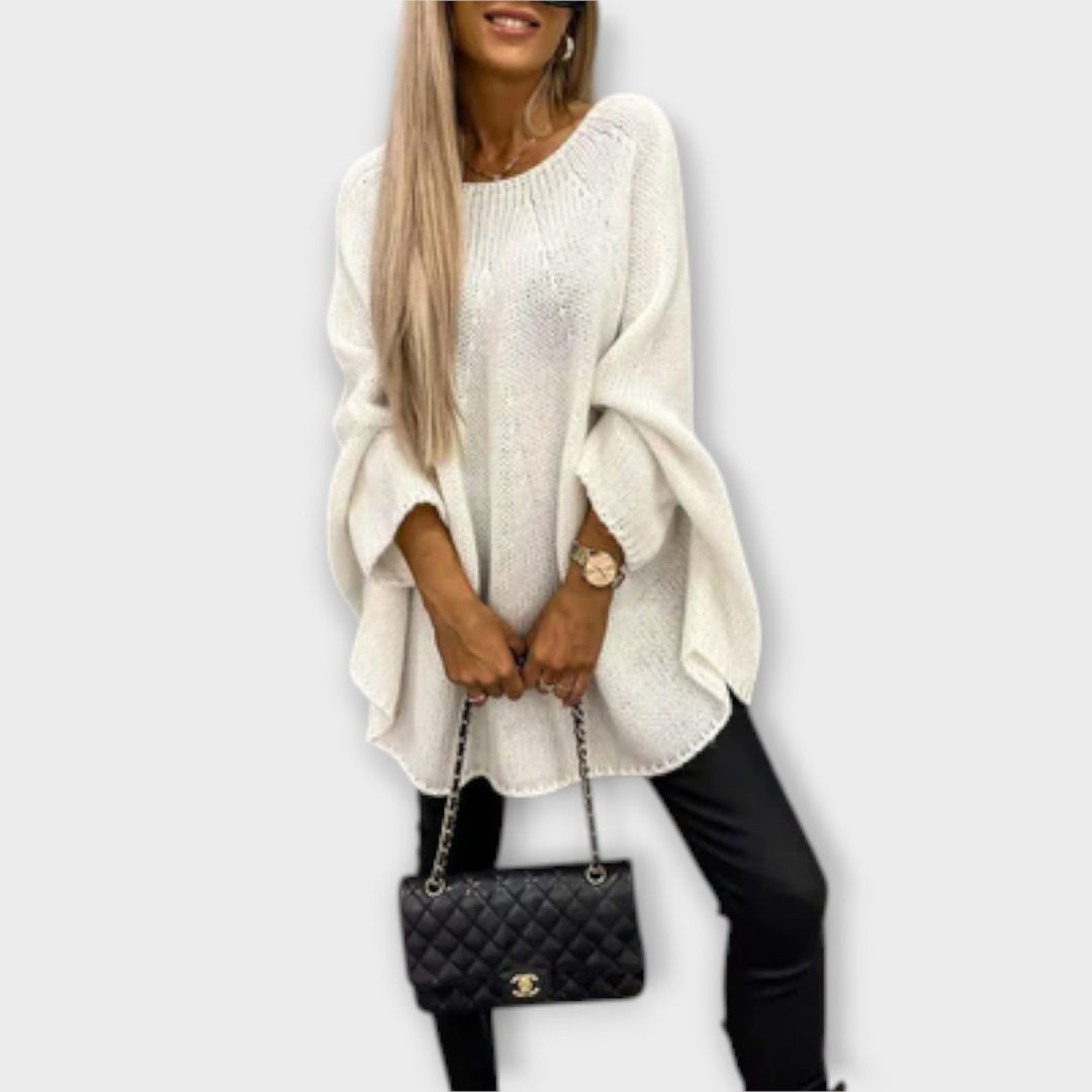 Izabel - Stílusos női pulóver kerek nyakkivágással