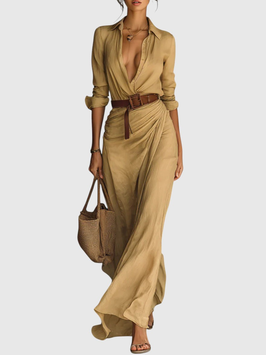 Klara – Elegáns dekoltázsú ruha