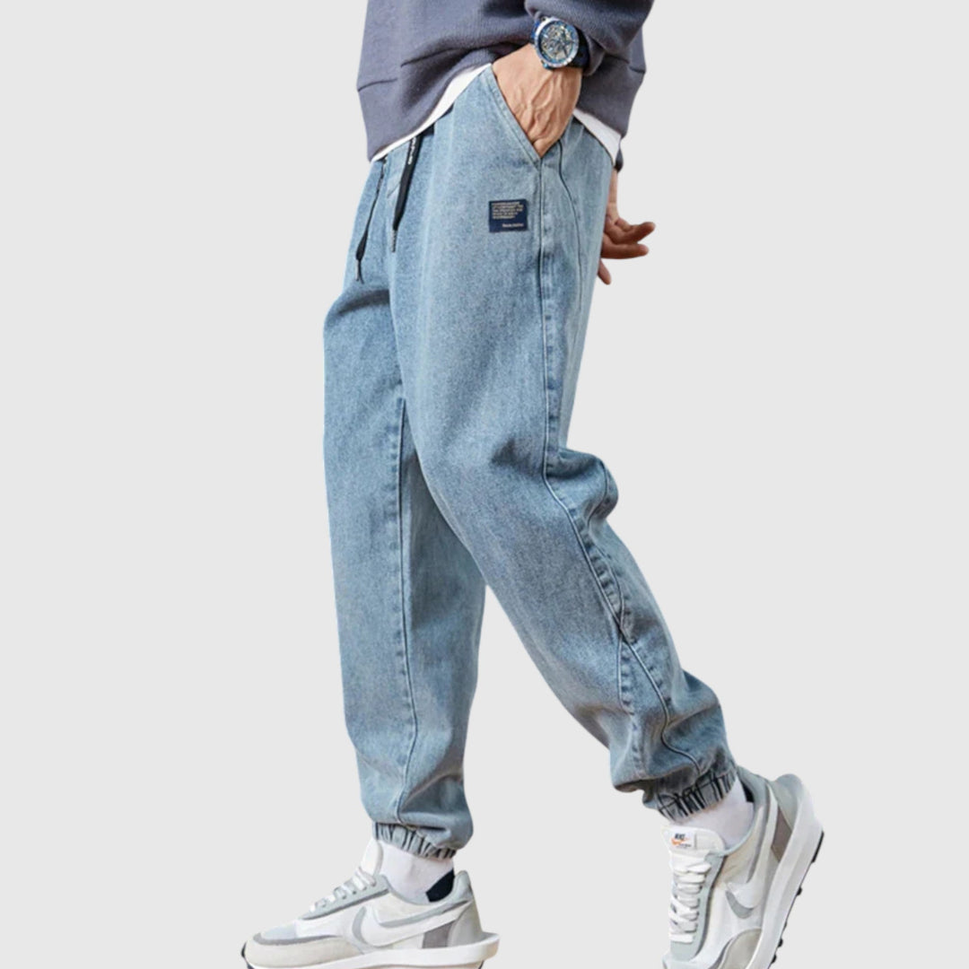 Elegáns farmer jogger nadrág