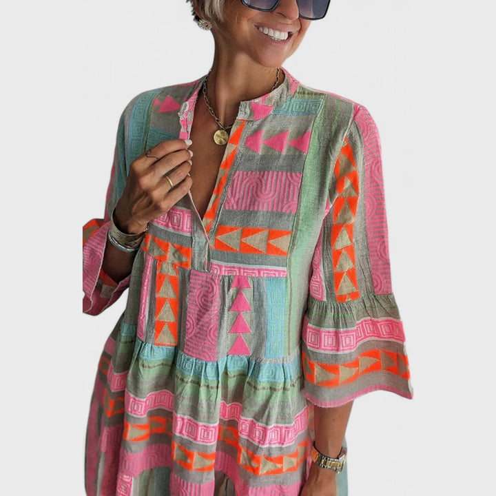 Alena - Színes Boho Ruha