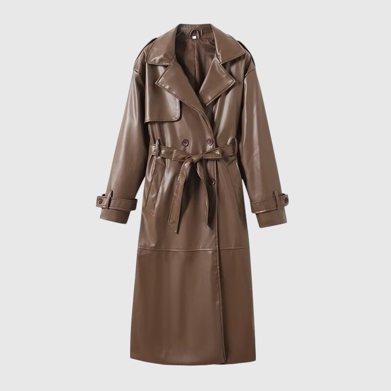 Zora – gabardin kabát övvel