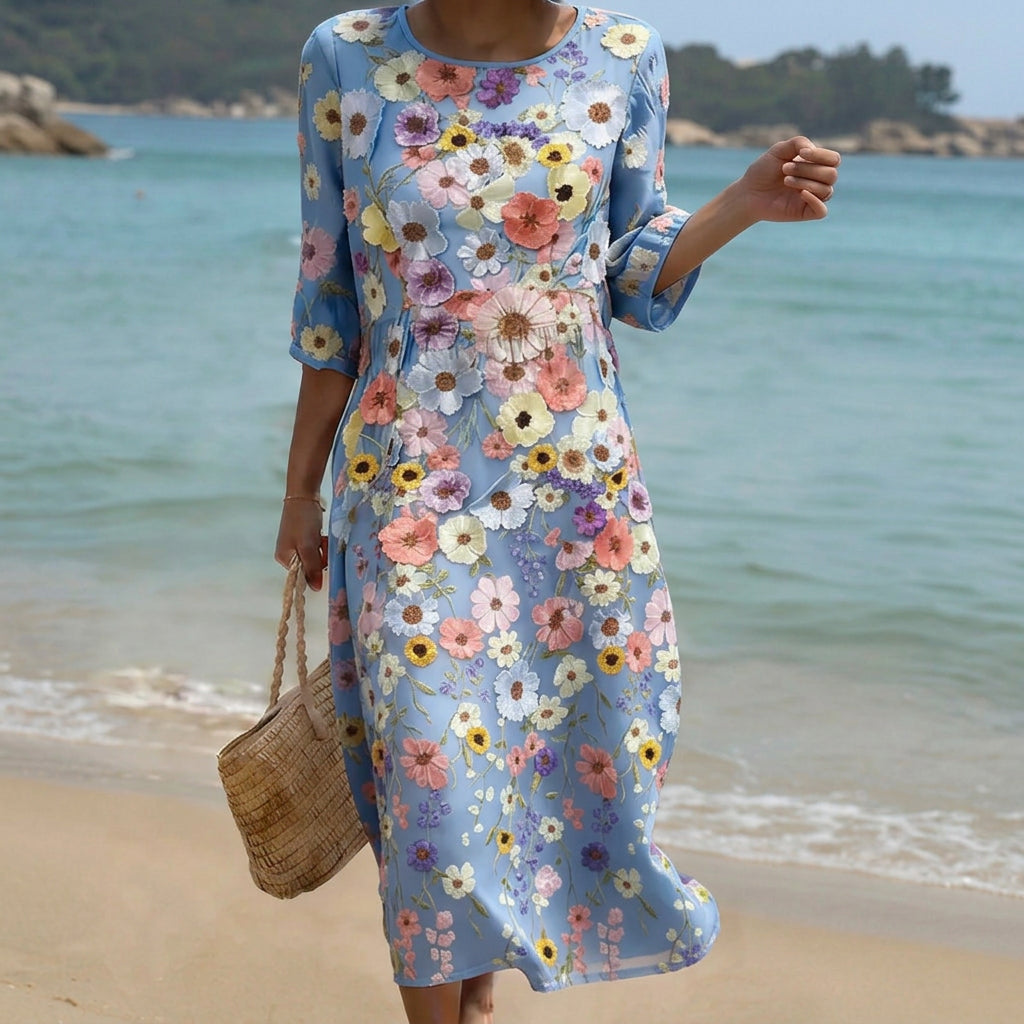 Mel - Kényelmes és Elegáns Midi Ruha