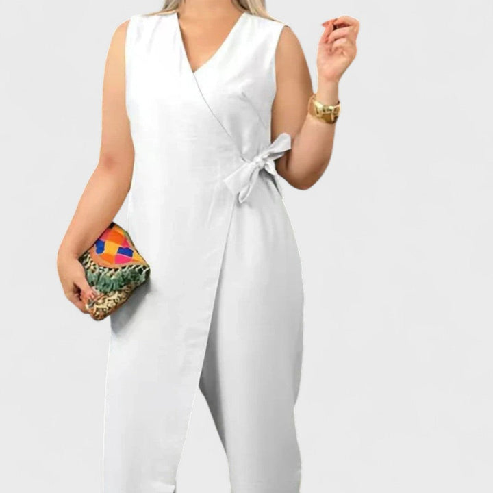 Milena - Elegáns overall V-nyakú